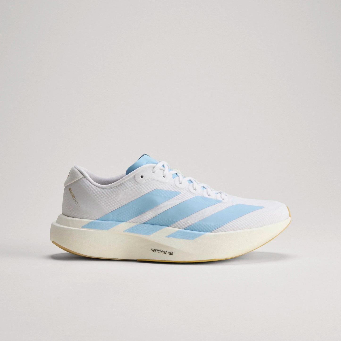Adidas - Adizero Evo SL - Ftwr White/ Clear Blue/ Matte Gold - Chaussures running femmes