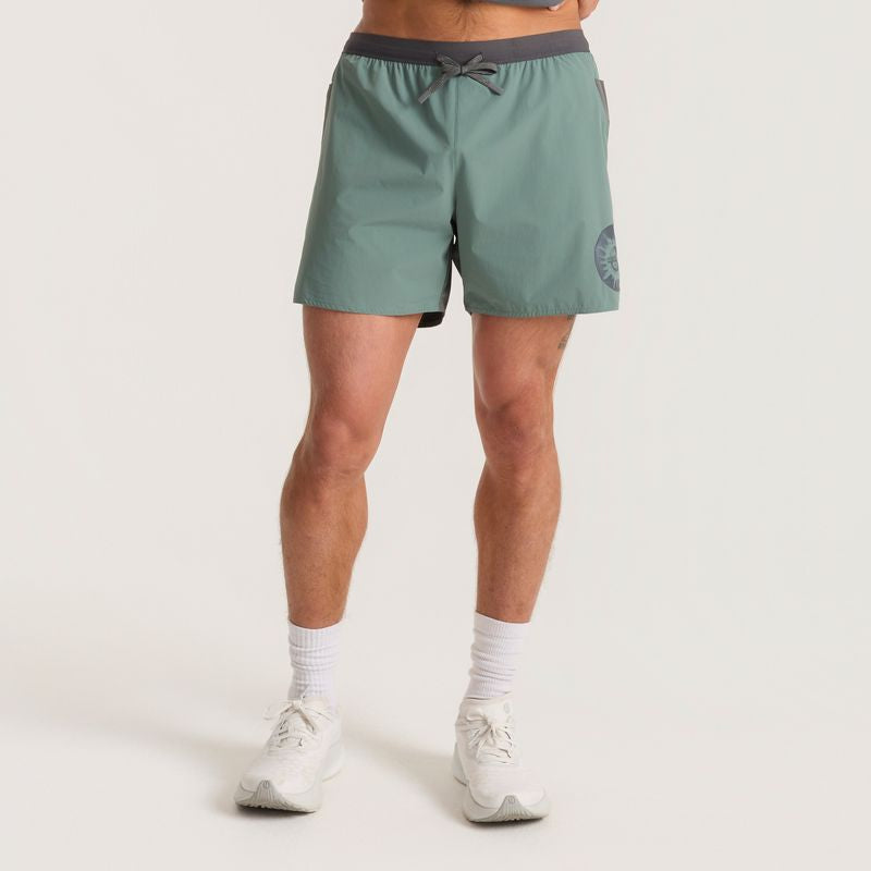 Roark Run Amok - Alta Shorts 5" - slate Green - short running hommes