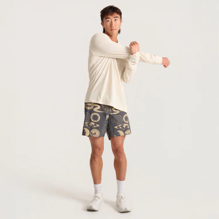 Roark Run Amok - Mathis Active LS Tee - ivory - teeshirt running hommes