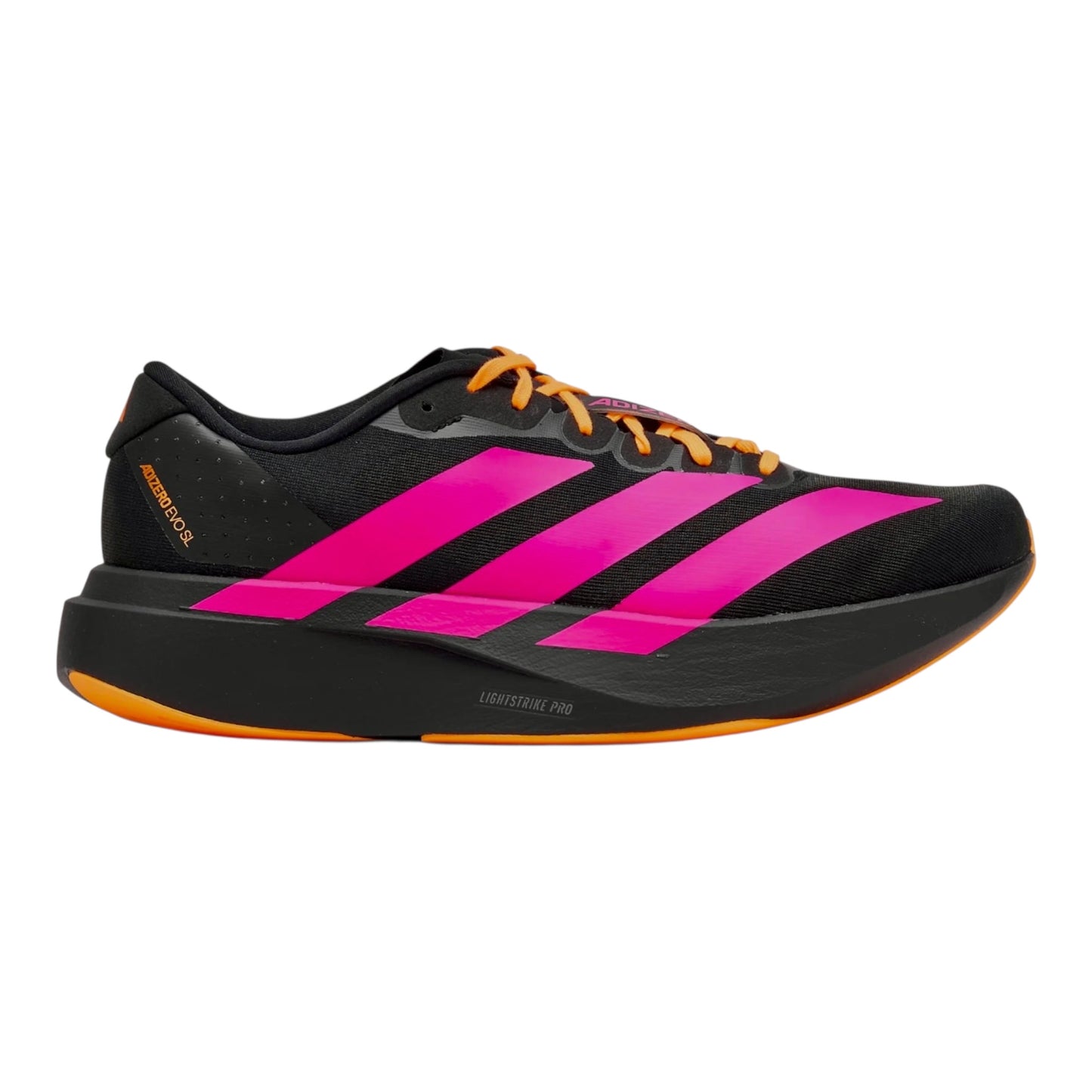 Adidas - Adizero Evo SL - core black/shock pink/flash orange - Chaussures running hommes