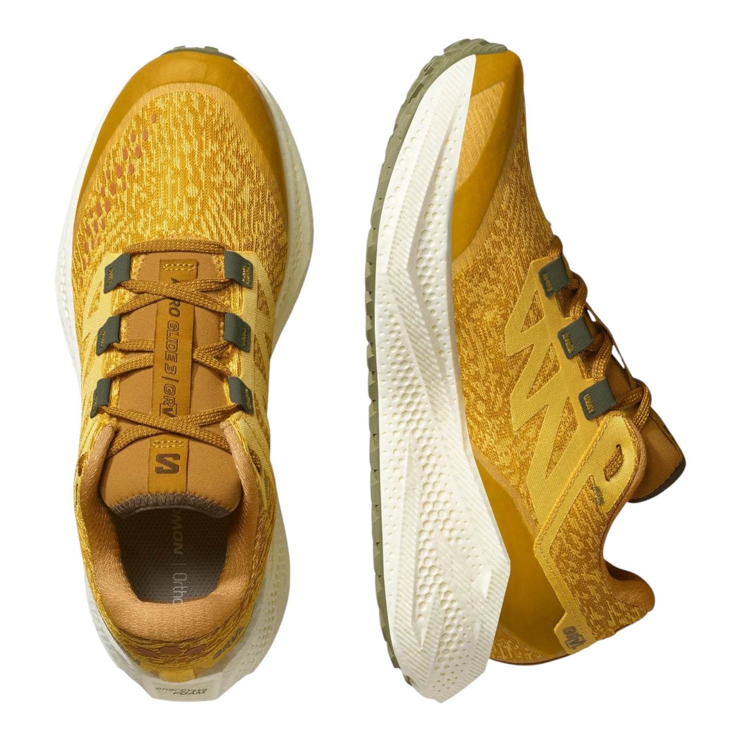 Salomon - Aero Glide 3 GRVL - Spicy Mustard / Vanilla Ice / Deep Lichen Green - Chaussures running hommes