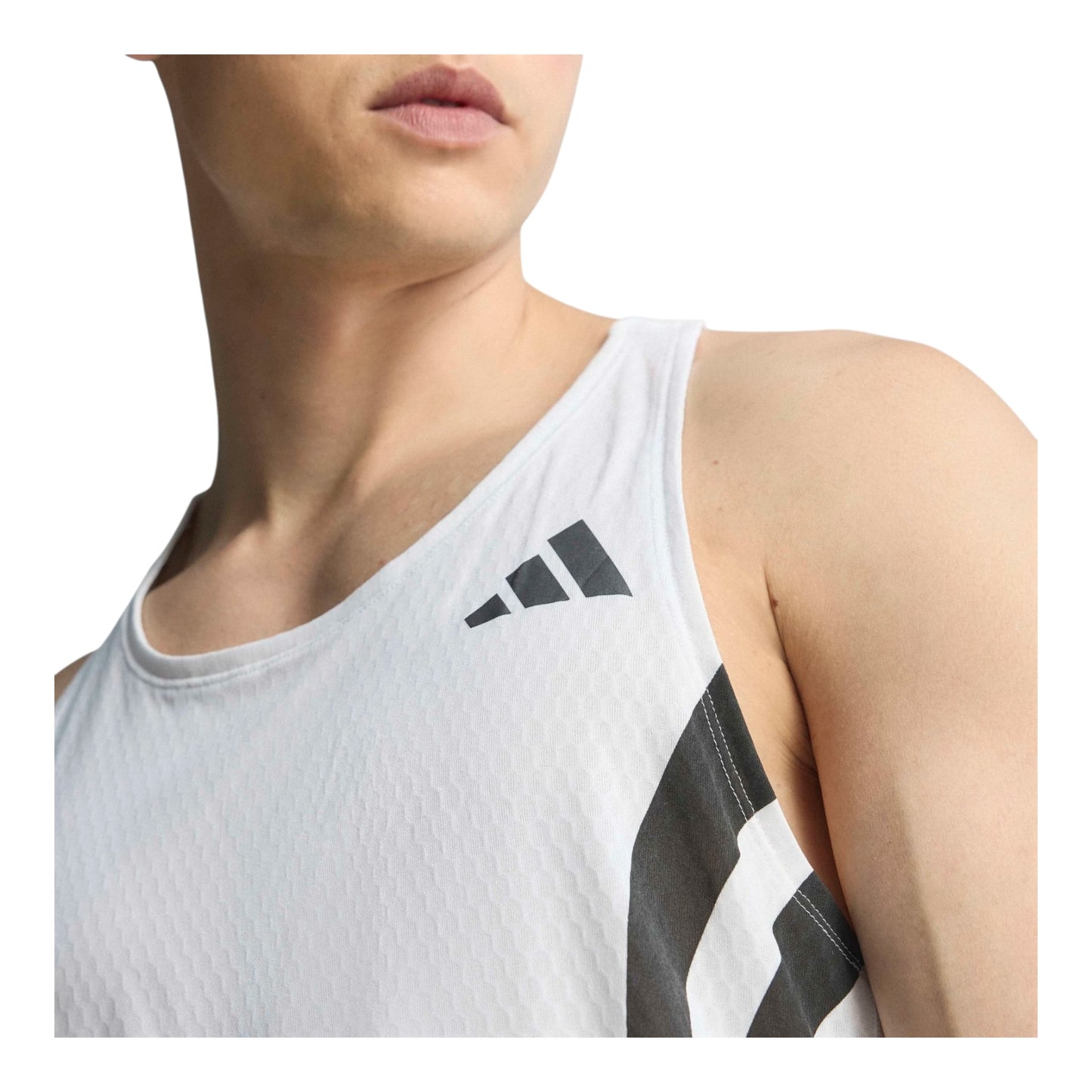 Adidas - Adizero Archive Singlet - white - Débardeur running hommes