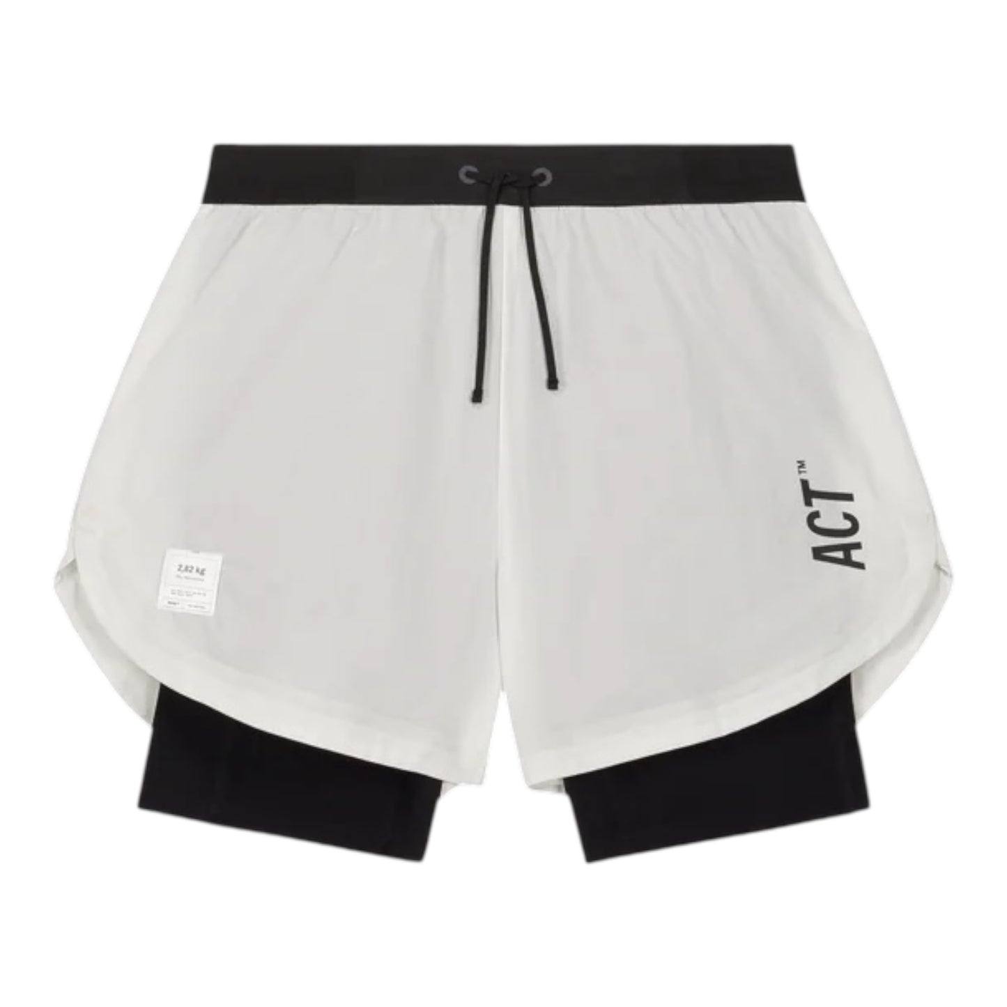 Act Running - BioRip Short 2 en 1 - blanc - Short running hommes
