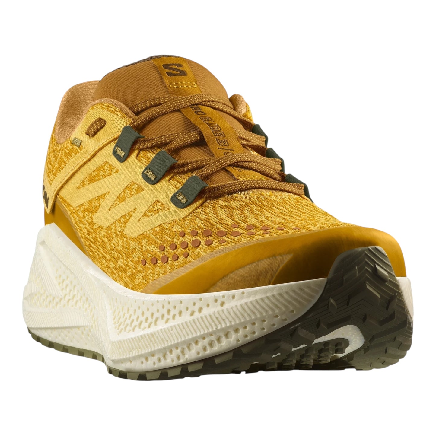 Salomon - Aero Glide 3 GRVL - Spicy Mustard / Vanilla Ice / Deep Lichen Green - Chaussures running hommes