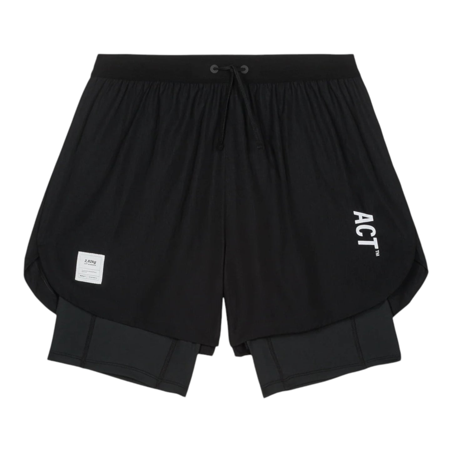 Act Running - BioRip Short 2 en 1 - noir - Short running hommes