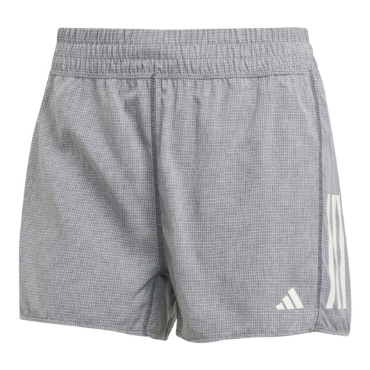Adidas - Own The Run 4” Short - grey / white  - Short de running femmes