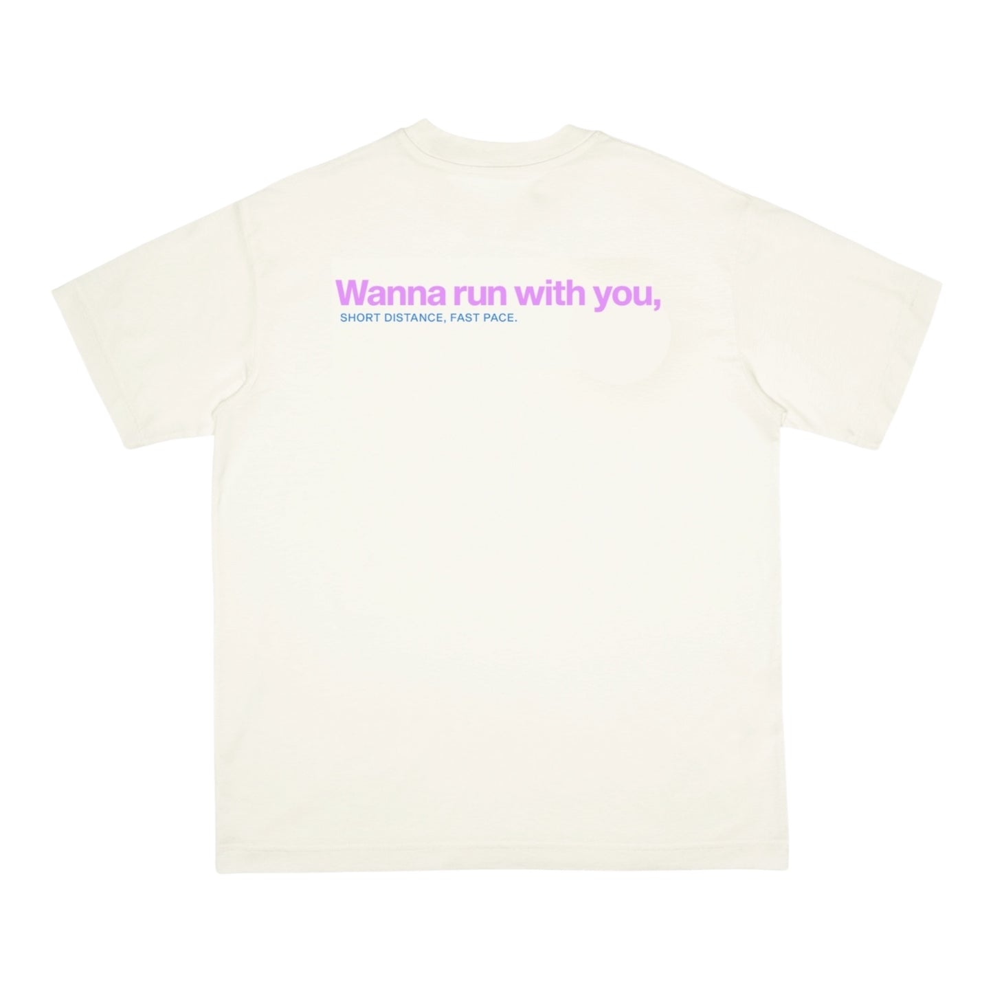 Peaufine Athletics - Wood T-shirt Wanna Run With You - off white - Teeshirt Running Hommes