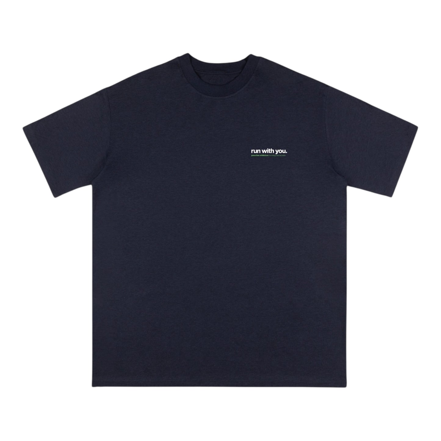 Peaufine Athletics - Wood T-shirt Wanna Run With You - navy - Teeshirt Running Hommes