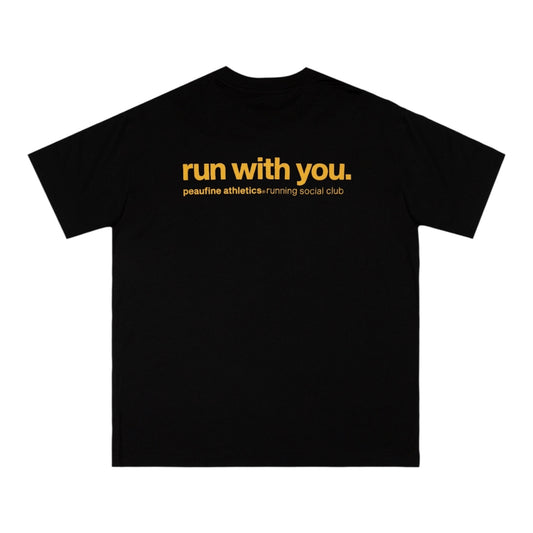 Peaufine Athletics - Wood T-shirt Running Social Club - black - Teeshirt Running Hommes