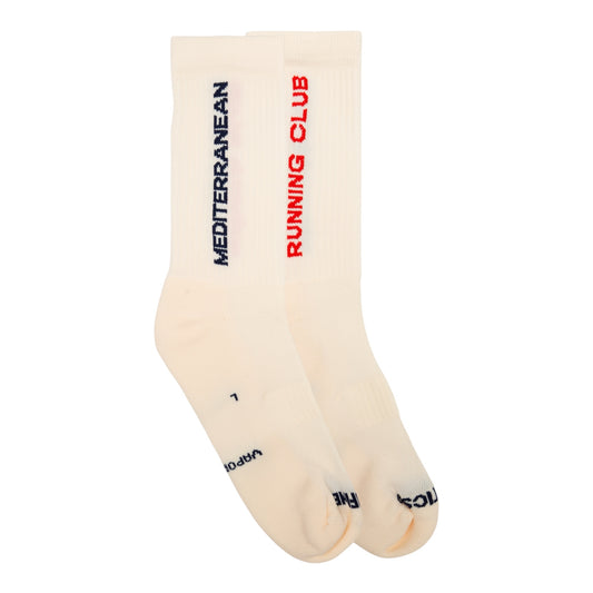 Peaufine Athletics - Vaporfeel® Socks - Mediterranean running club - cream - Chaussettes Running unisexe