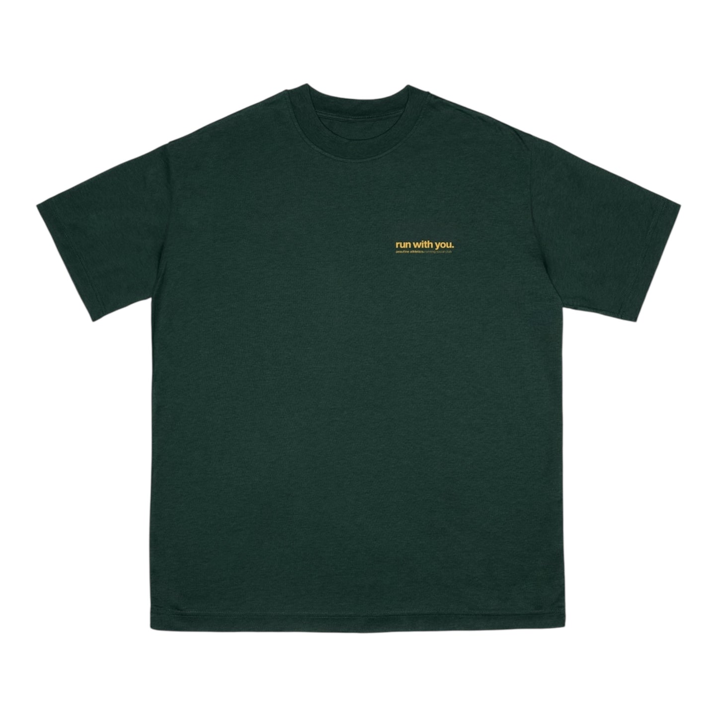 Peaufine Athletics - Wood T-shirt Running Social Club - pine forest - Teeshirt Running Hommes