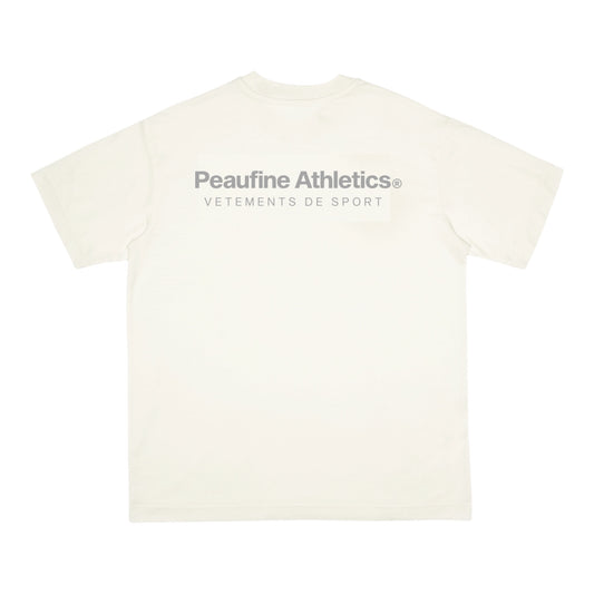 Peaufine Athletics - Wood T-shirt 3M Night Run - off white - Teeshirt Running Hommes