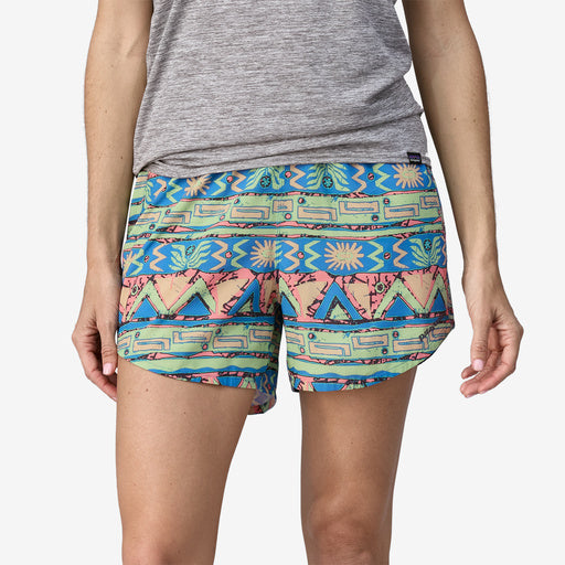 Patagonia - Women's Trailfarer Running Shorts - 4½" - High Hopes Geo: Salamander Green - Short running femmes