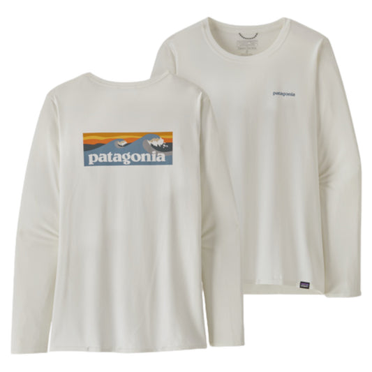 Patagonia - Women's Long-Sleeved Capilene® Cool Daily Graphic Shirt - Waters - white - teeshirt running femmes