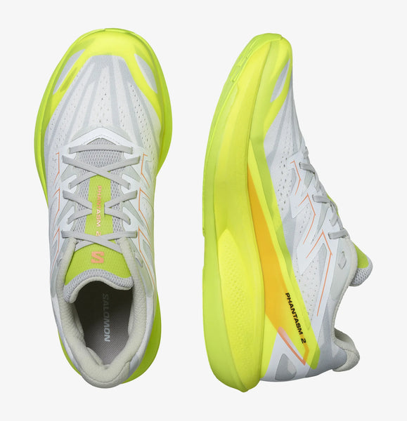 Salomon - Phantasm 2 - white / safety yellow - metal - Men’s running shoes