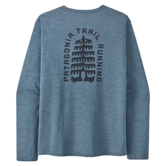 Patagonia - Men's Long-Sleeved Capilene® Cool Daily Graphic Shirt Lands - Utility blue X-Dye - teeshirt running hommes