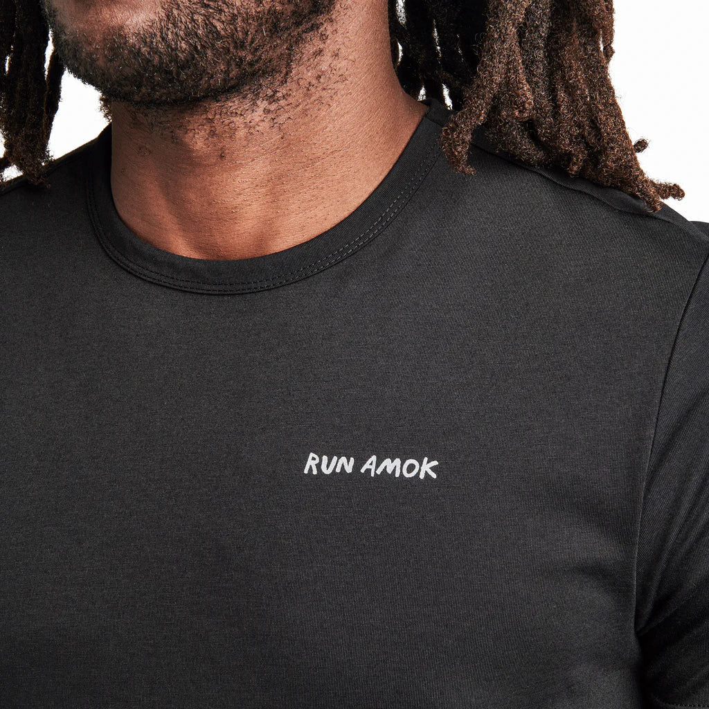 Roark Run Amok - Mathis Core Running Tee - black - teeshirt running hommes