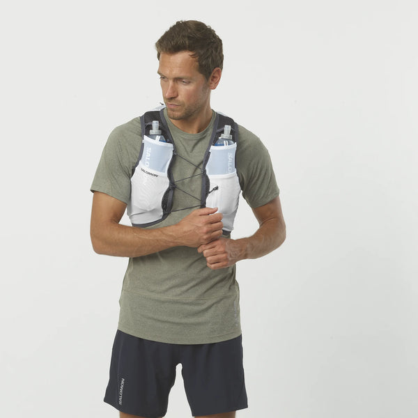 Salomon - Active Skin 8 - white /ebony - unisex running vest