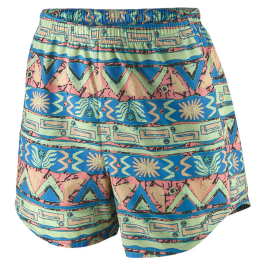 Patagonia - Women's Trailfarer Running Shorts - 4½" - High Hopes Geo: Salamander Green - Short running femmes