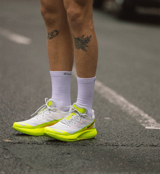Salomon - Phantasm 2 - white / safety yellow - metal - Men’s running shoes