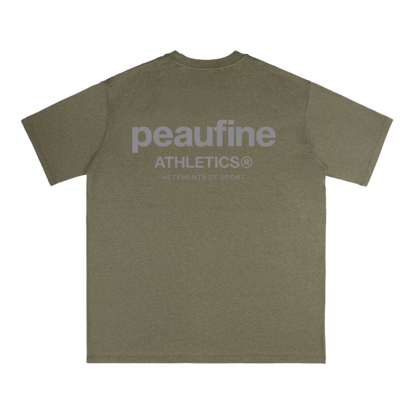 Peaufine Athletics - Wood T-shirt 3M Night Run - kaki - Teeshirt Running Hommes