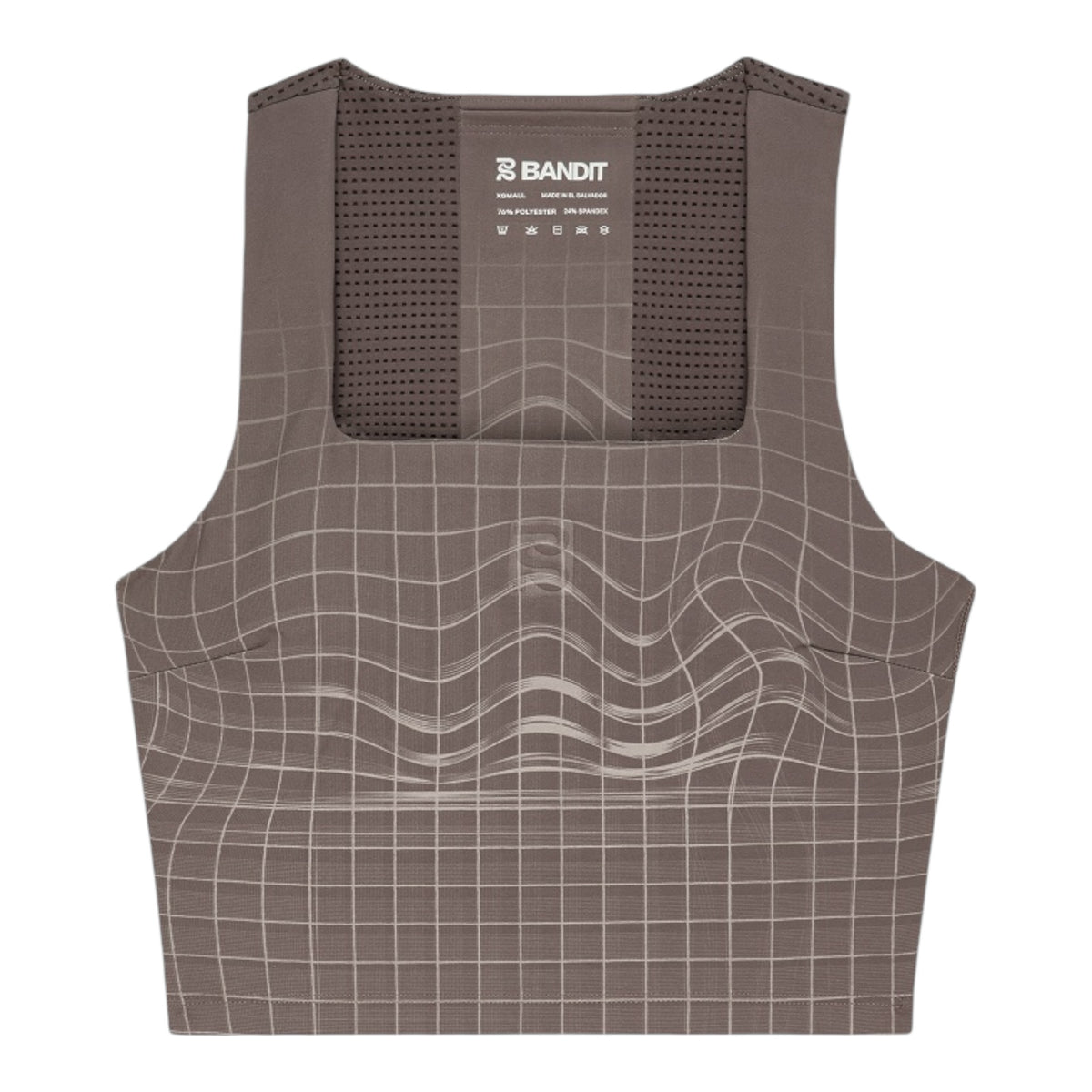 Bandit - Women’s VANISHER™ V-neck Race Crop - cocoa - Brassière Running femmes