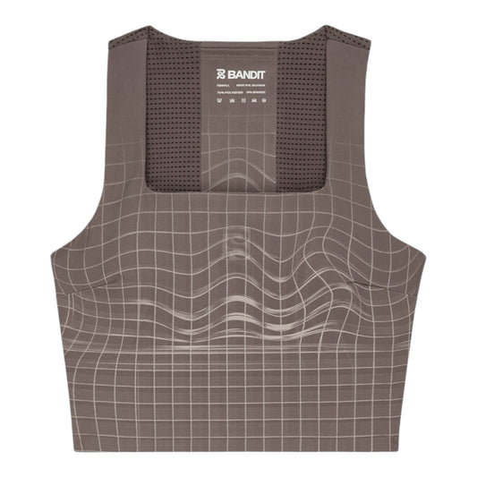 Bandit - Women’s VANISHER™ V-neck Race Crop - cocoa - Brassière Running femmes