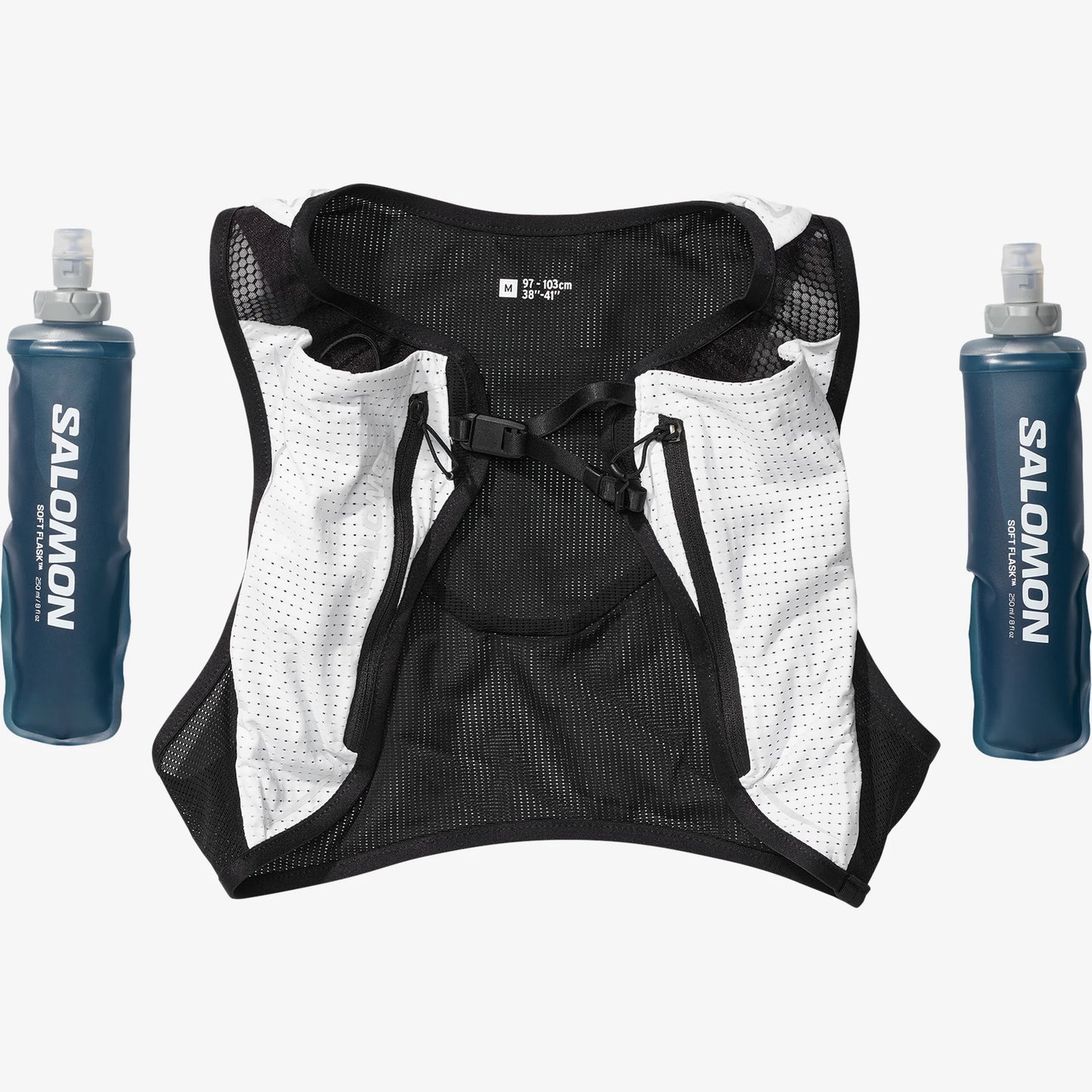 Salomon - Pulse 2 - white / black - unisex running vest