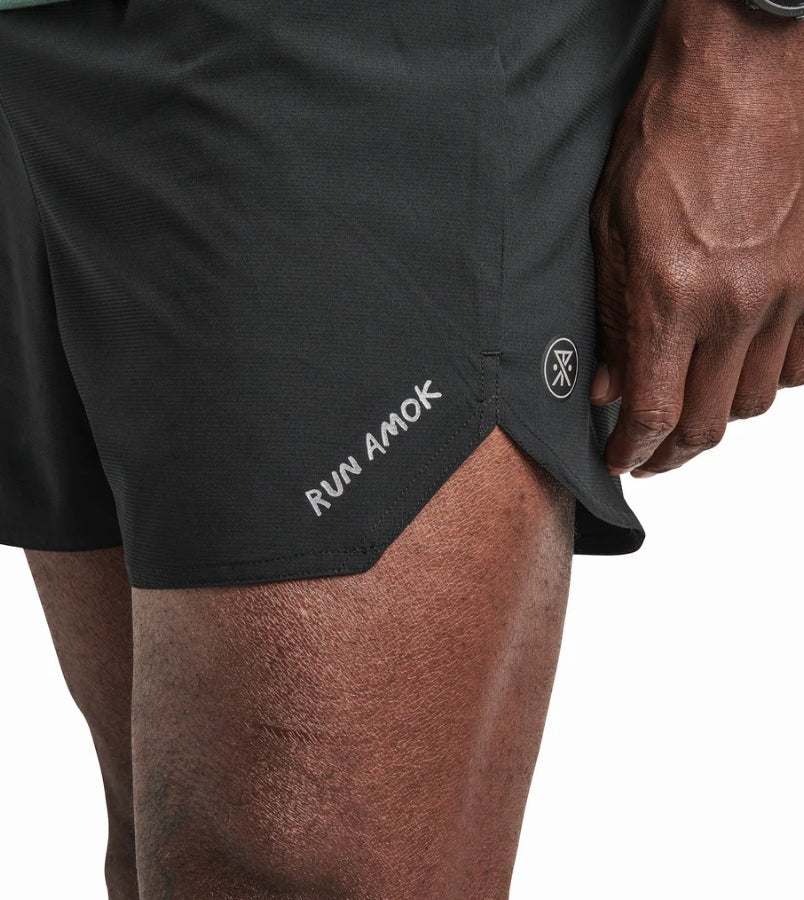 Roark Run Amok - Baja Shorts 5" - black - Short running hommes