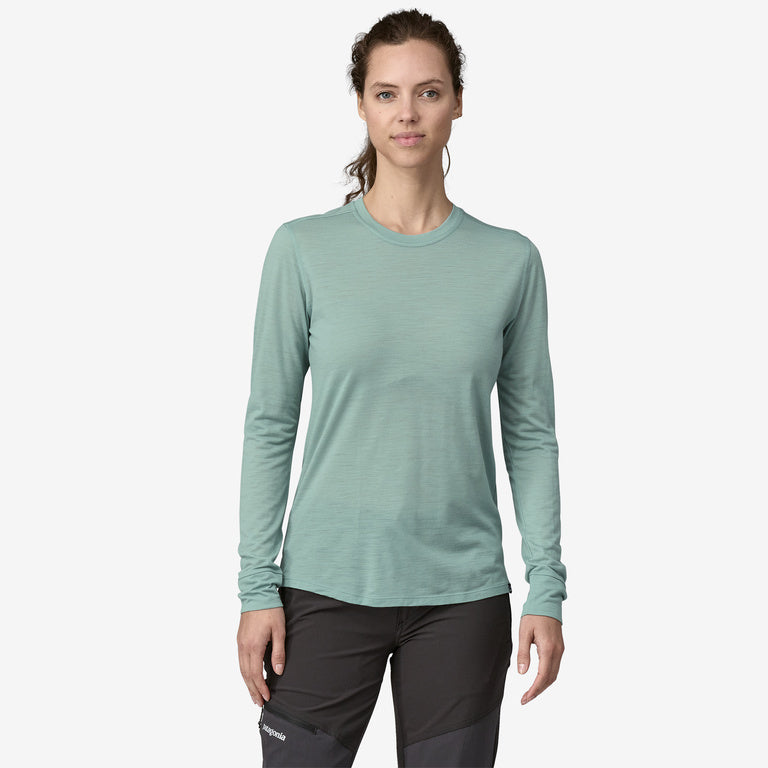 Patagonia - W’s L/S Capilene® Cool Merino Shirt - thermal blue - teeshirt running femmes