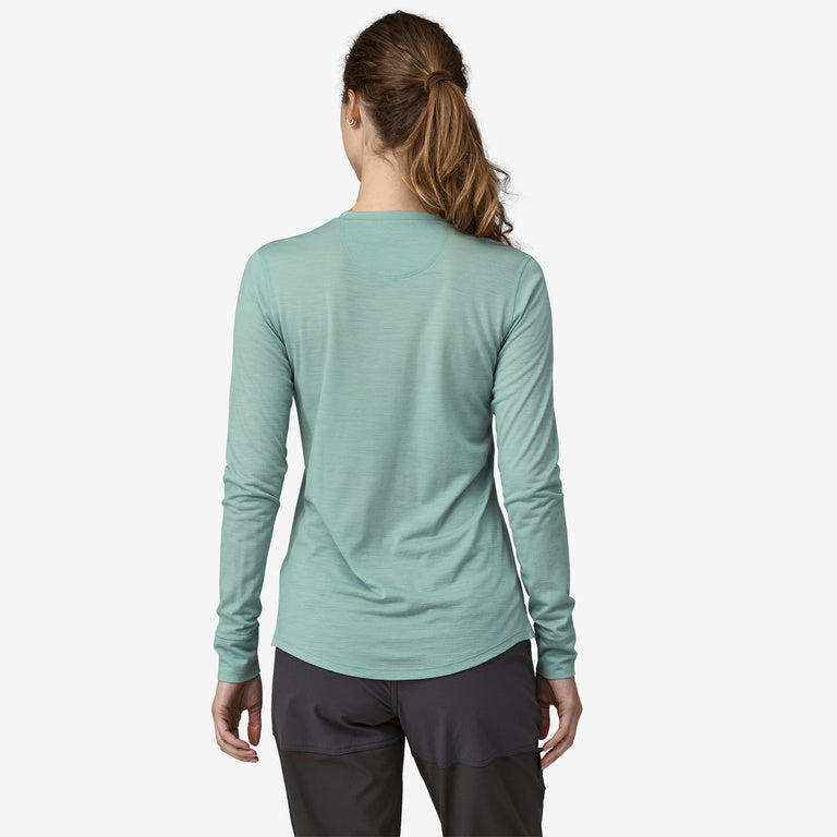 Patagonia - W’s L/S Capilene® Cool Merino Shirt - thermal blue - teeshirt running femmes