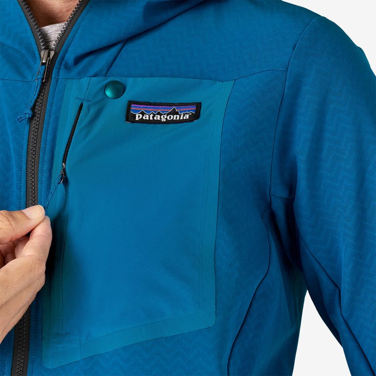 Patagonia - W’s R1® CrossStrata Hoody - seabird grey - Haut technique running femmes