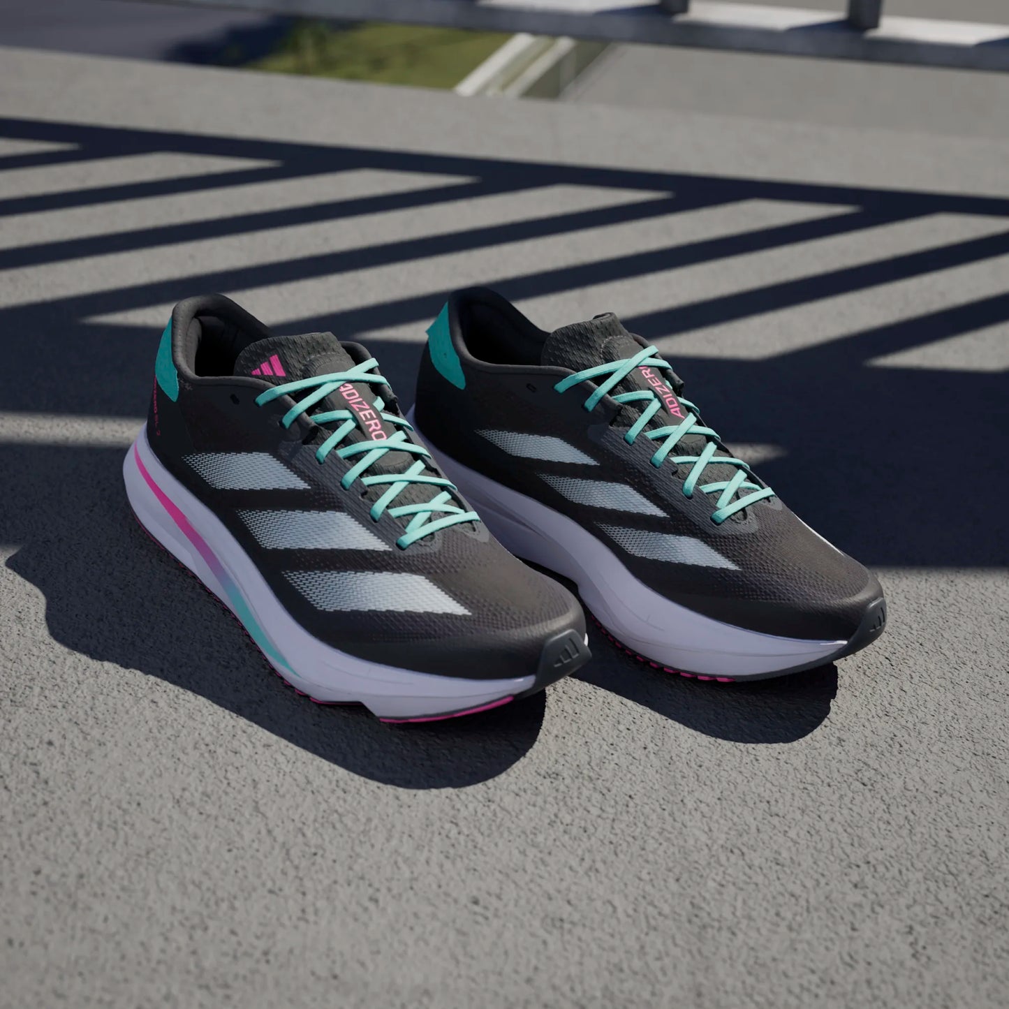 Adidas - Adizero SL2 Womens - Carbon / Crystal Jade / Flash Aqua - Chaussures de running femmes