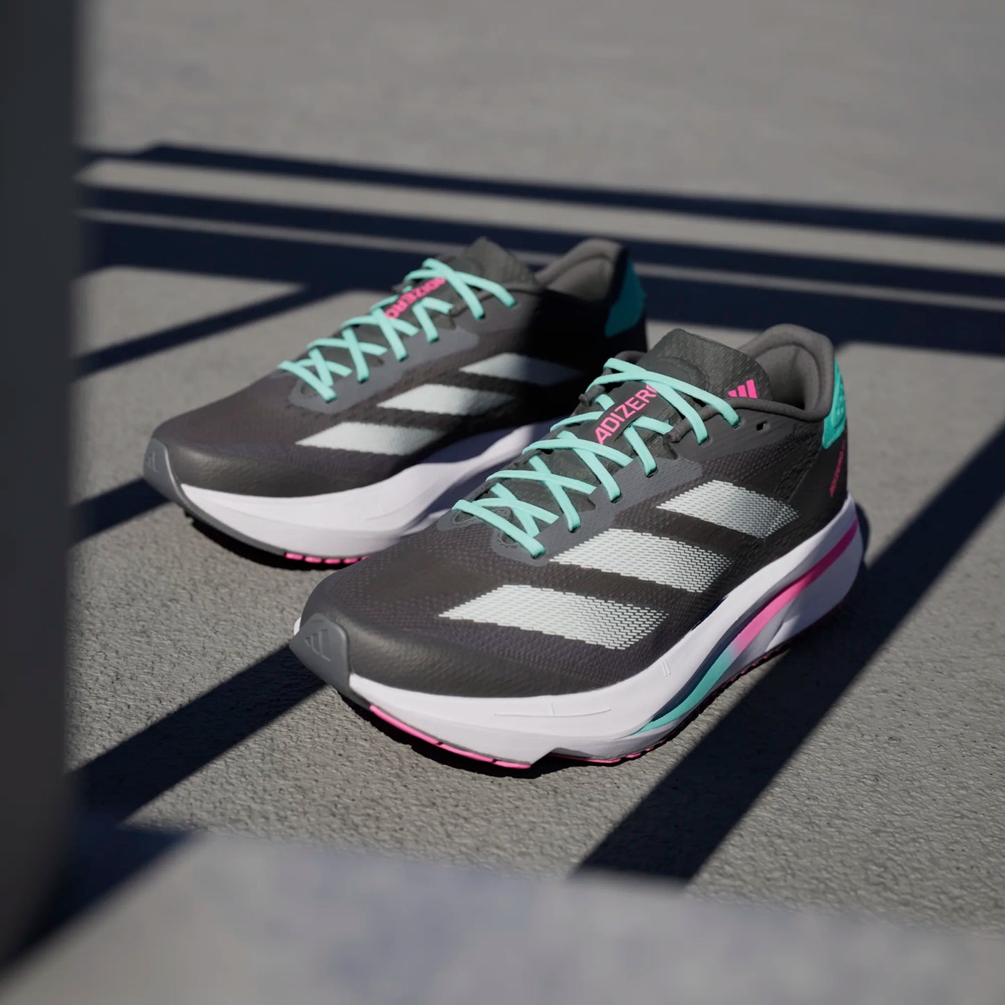Adidas - Adizero SL2 Womens - Carbon / Crystal Jade / Flash Aqua - Chaussures de running femmes