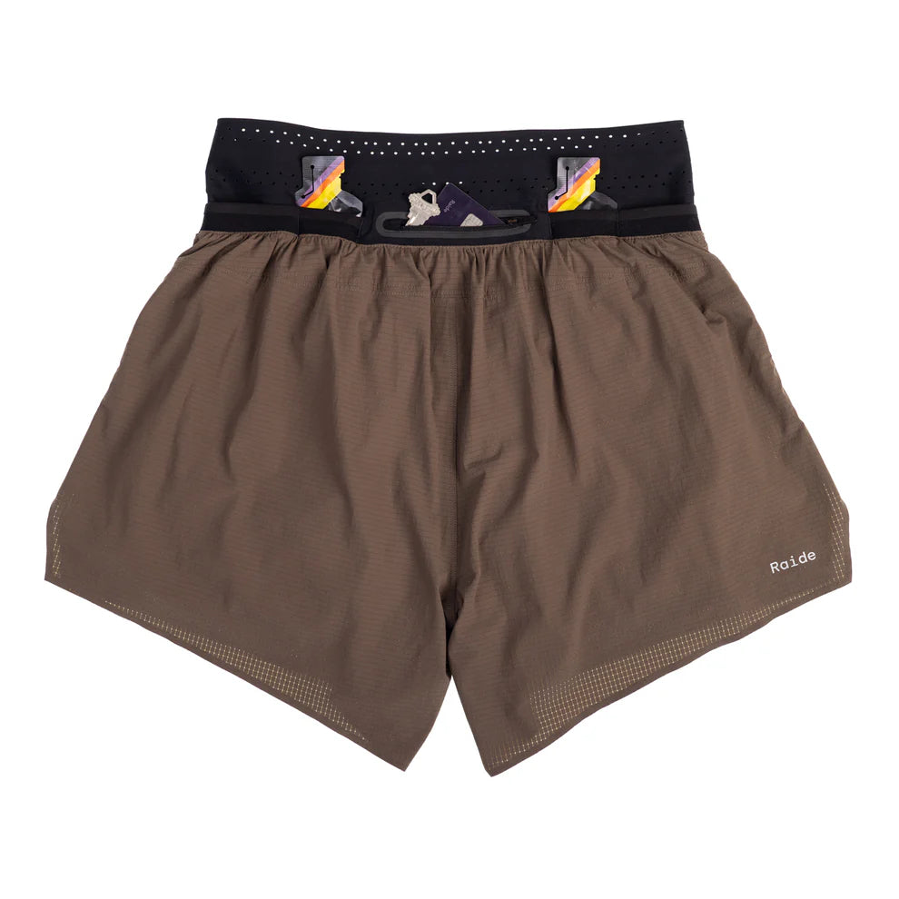 Raide Research - Men's TrailTech Short - bark brown - Short running hommes