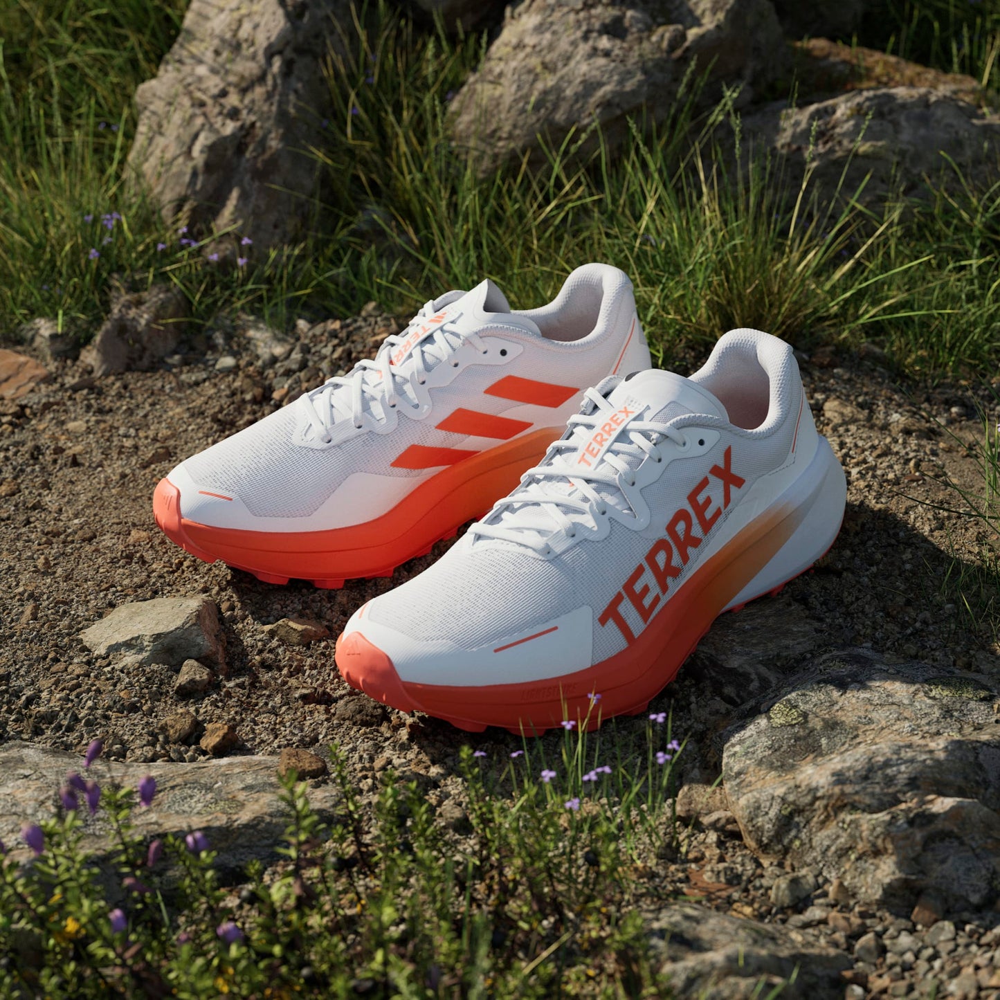 Adidas - Terrex Agravic 3 womens - Cloud White / Semi Impact Orange / Dash Grey - Chaussures trail running femmes