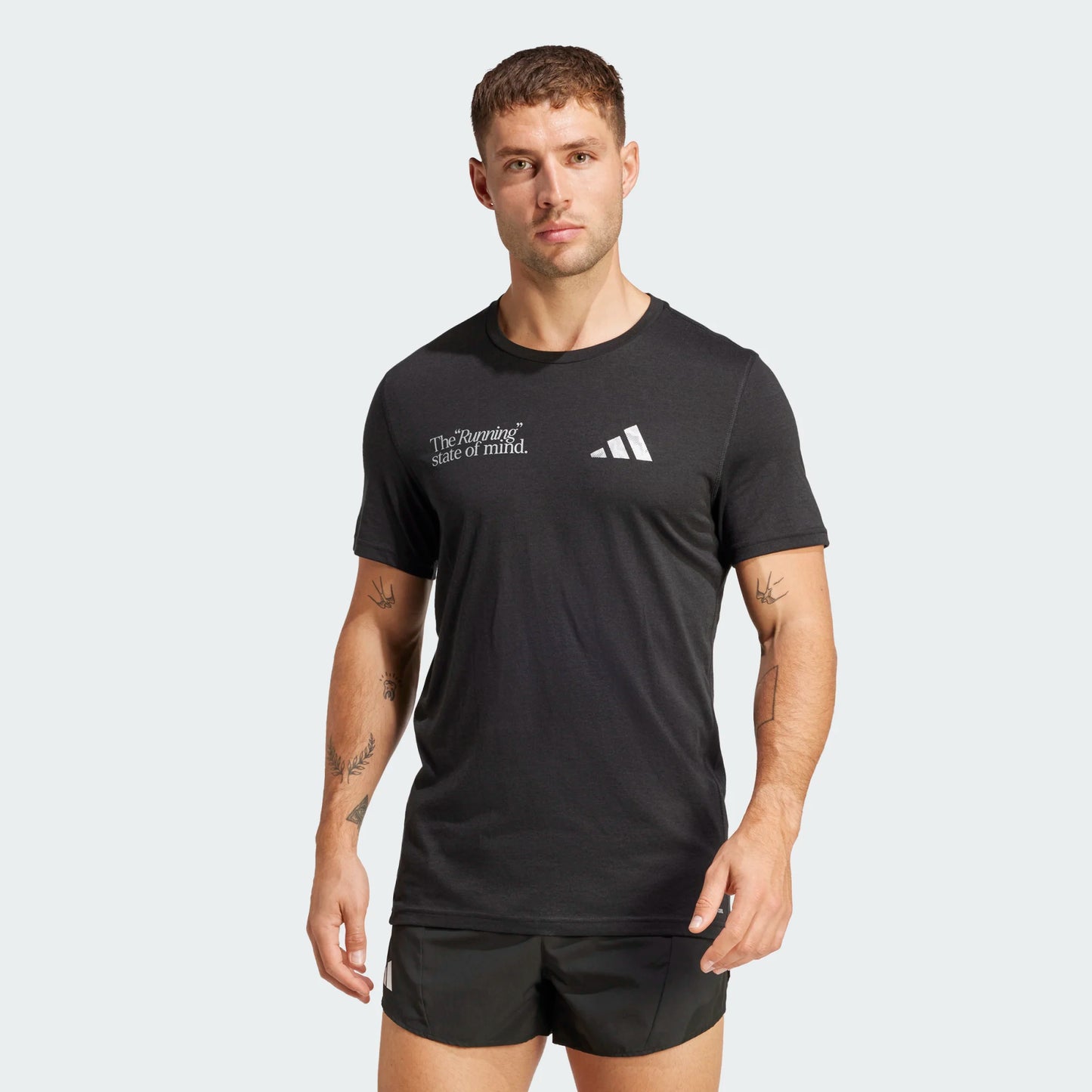 Adidas - Ultimate Metalized T-shirt - black - teeshirt running hommes