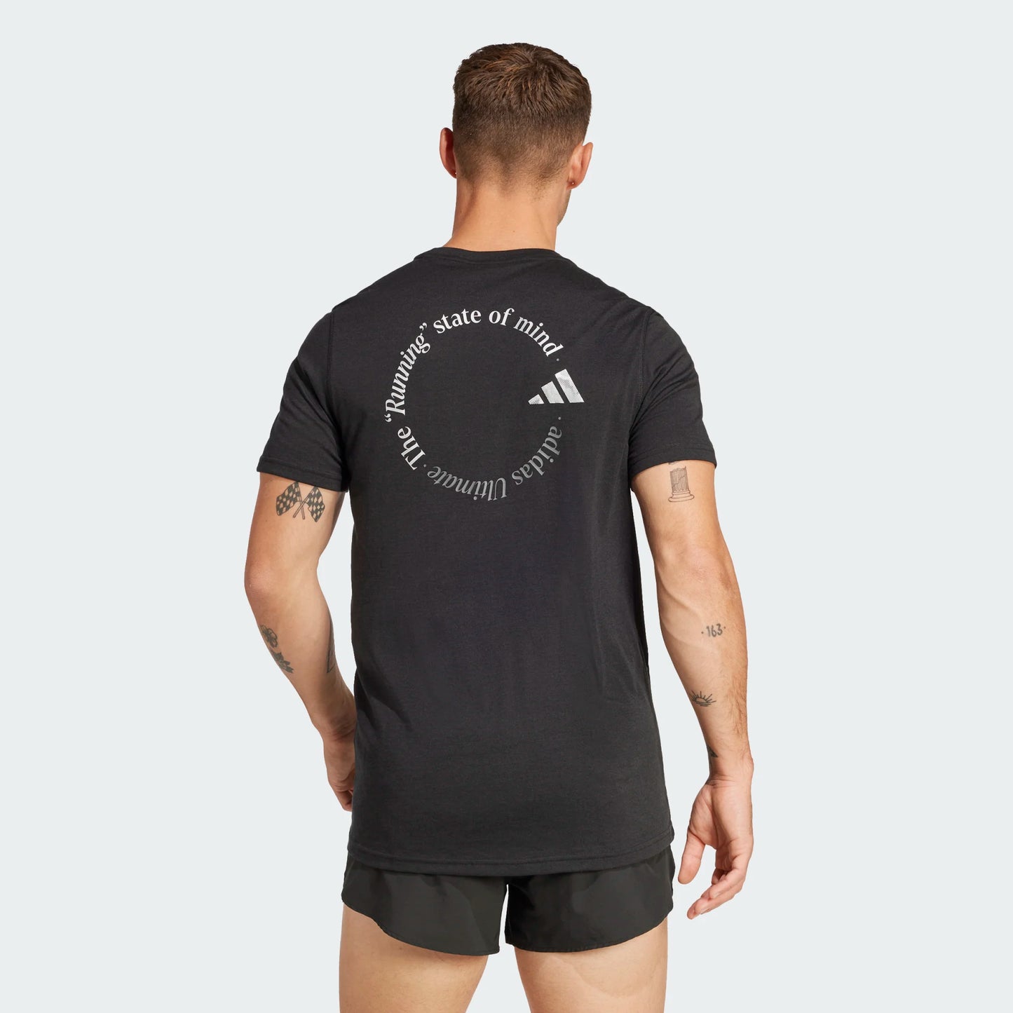 Adidas - Ultimate Metalized T-shirt - black - teeshirt running hommes