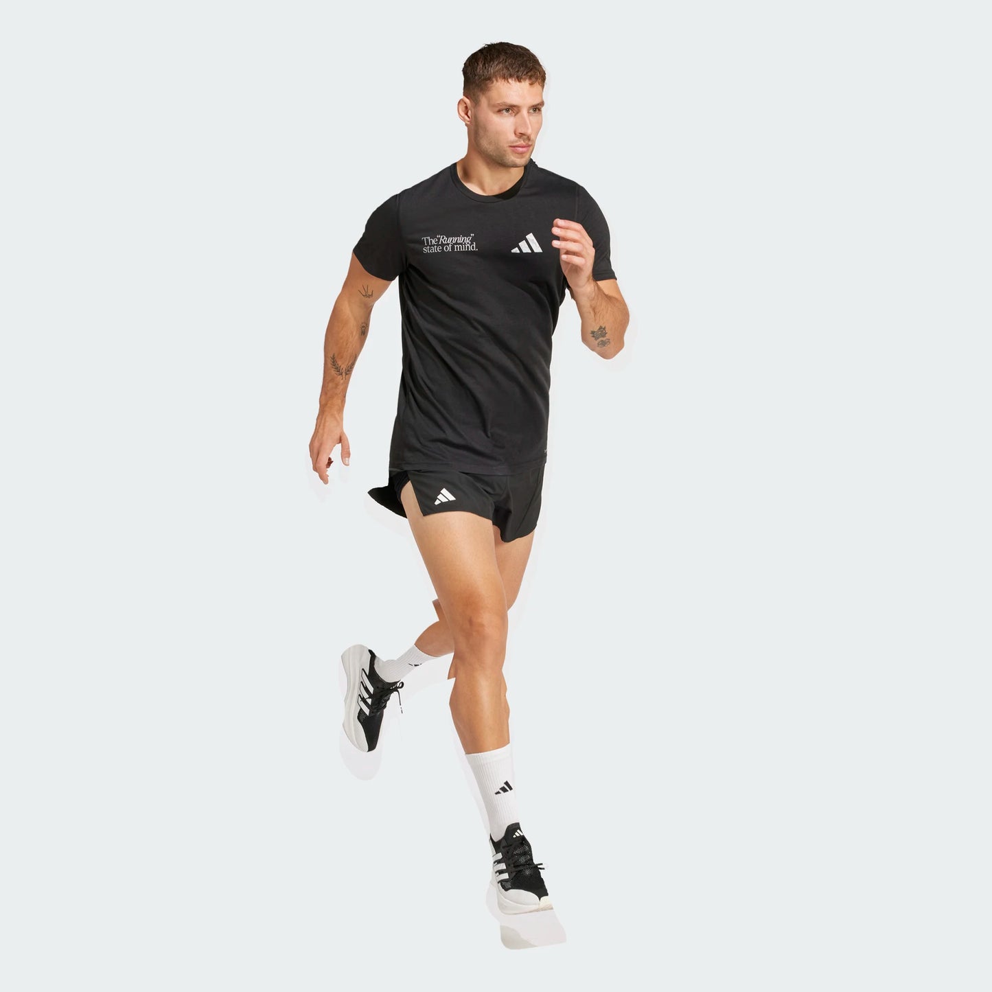 Adidas - Ultimate Metalized T-shirt - black - teeshirt running hommes