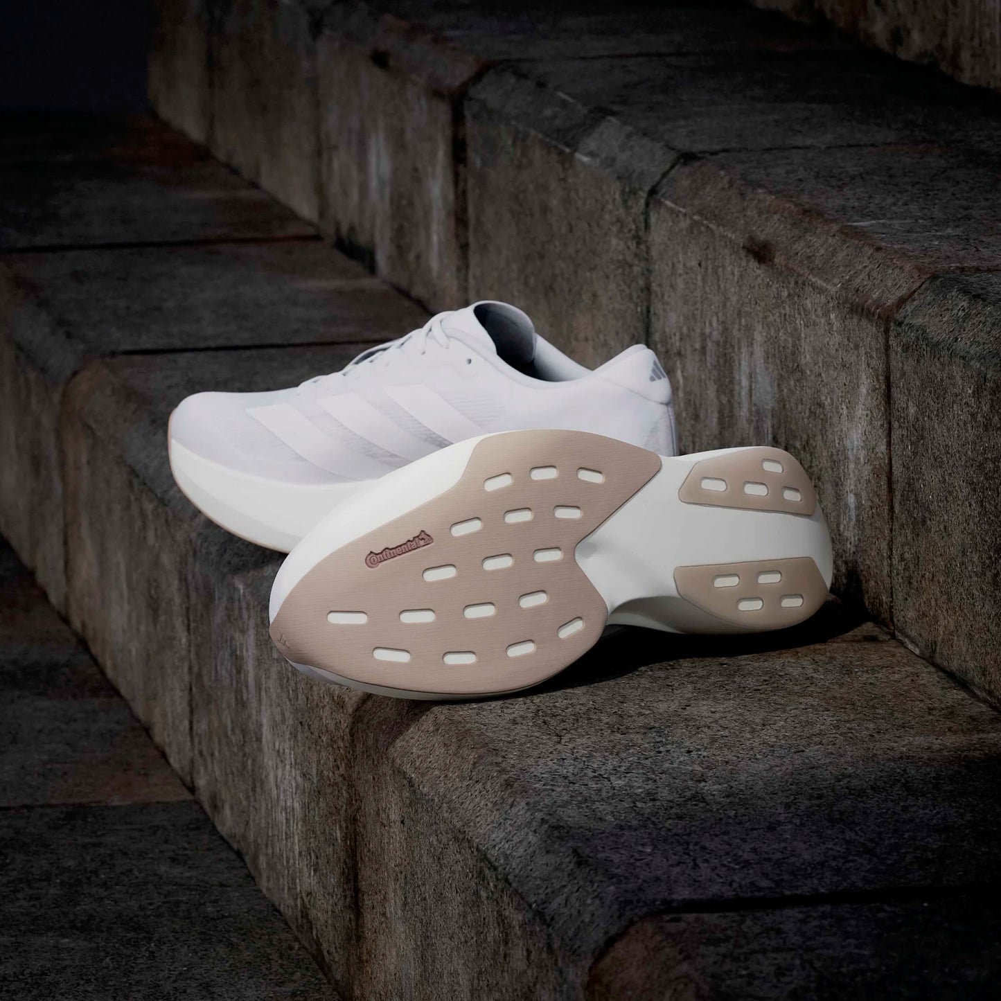 Adidas - Adizero Evo SL - Cloud White / Cloud White / Warm Sandstone - Chaussures running hommes