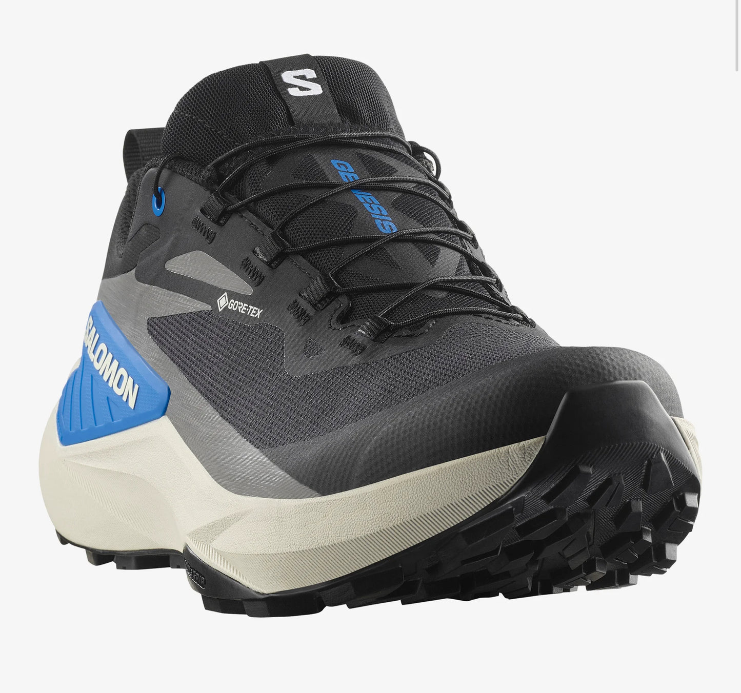 Salomon - Genesis Gore-Tex - Black / Lunar Rock / French Blue - Chaussures trail running hommes