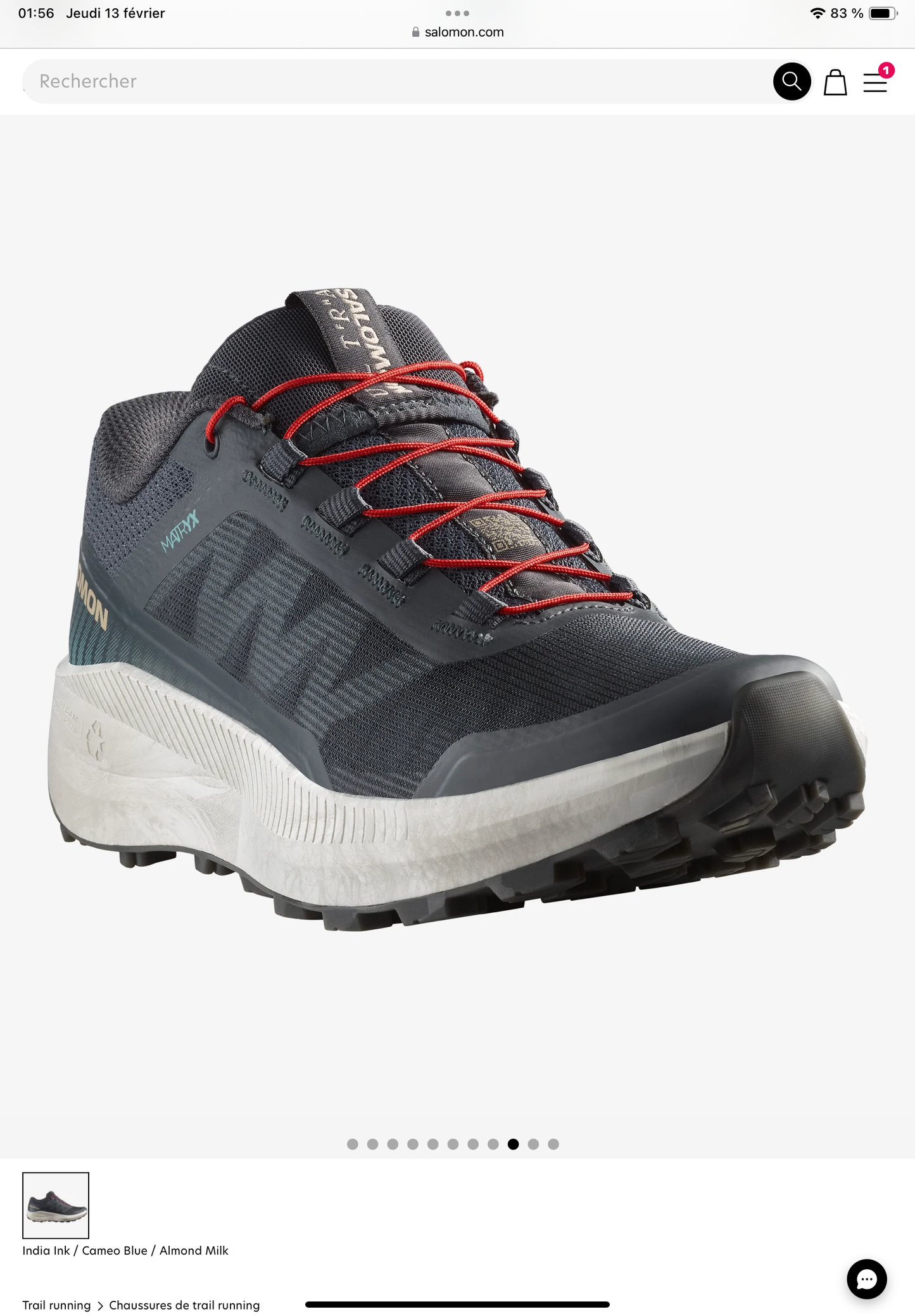 Salomon - Vision - India Ink / Cameo Blue / Almond Milk - Chaussures trail running hommes (Copie)