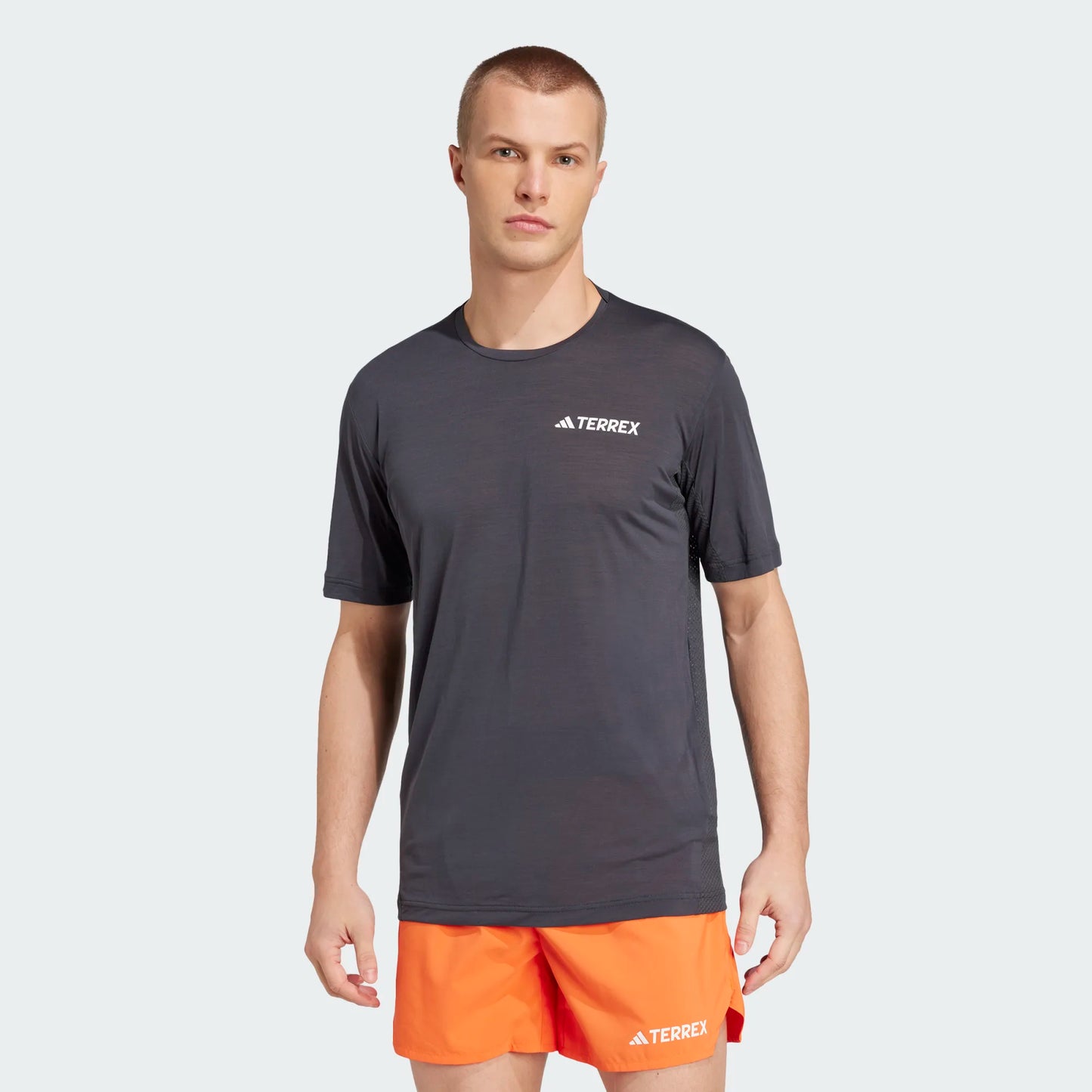Adidas - Xperior Tee - carbon - teeshirt running hommes