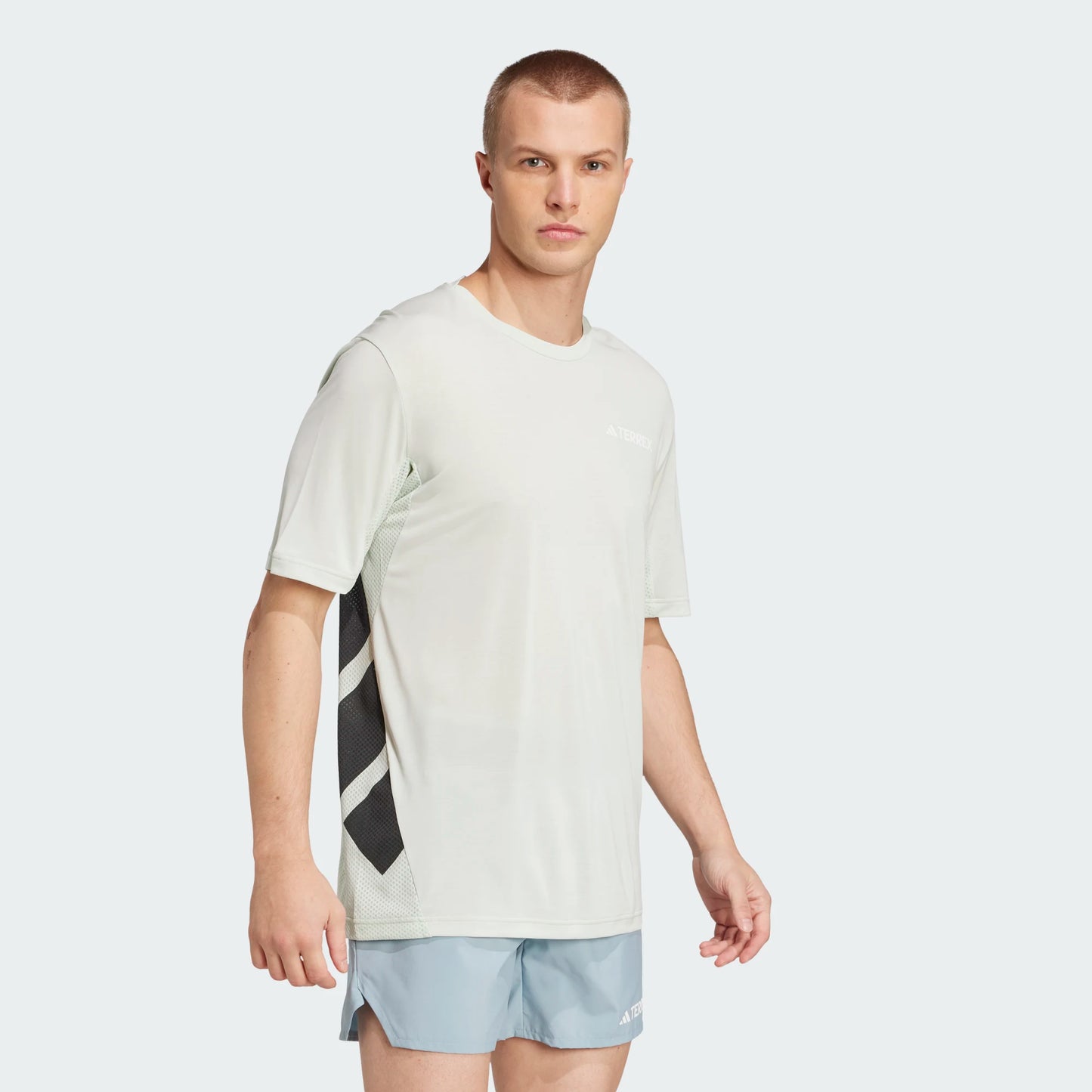 Adidas - Xperior Tee - lin green - teeshirt running hommes