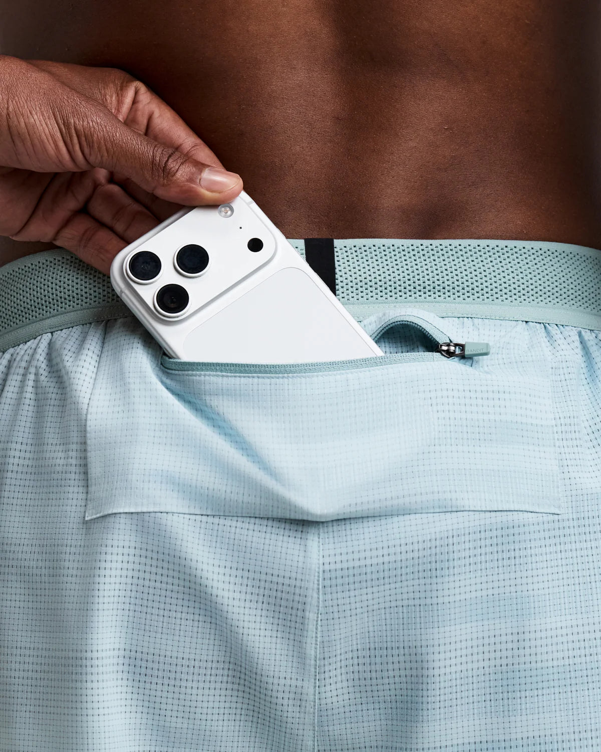 Bandit - Men’s COOLGRID™ 3" Split Short - lagoon / mist - Short Running hommes