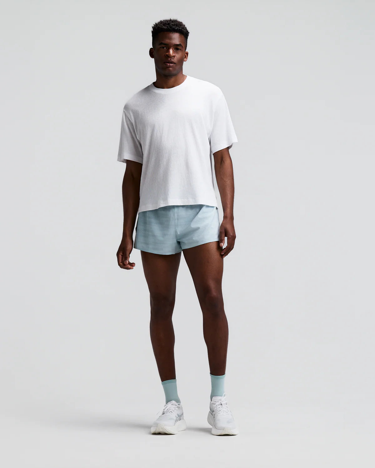 Bandit - Men’s COOLGRID™ 3" Split Short - lagoon / mist - Short Running hommes
