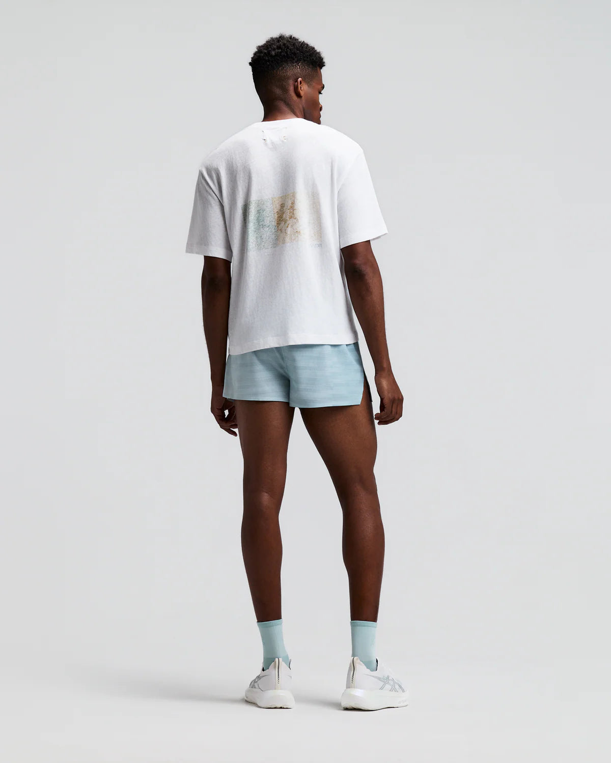 Bandit - Men’s COOLGRID™ 3" Split Short - lagoon / mist - Short Running hommes