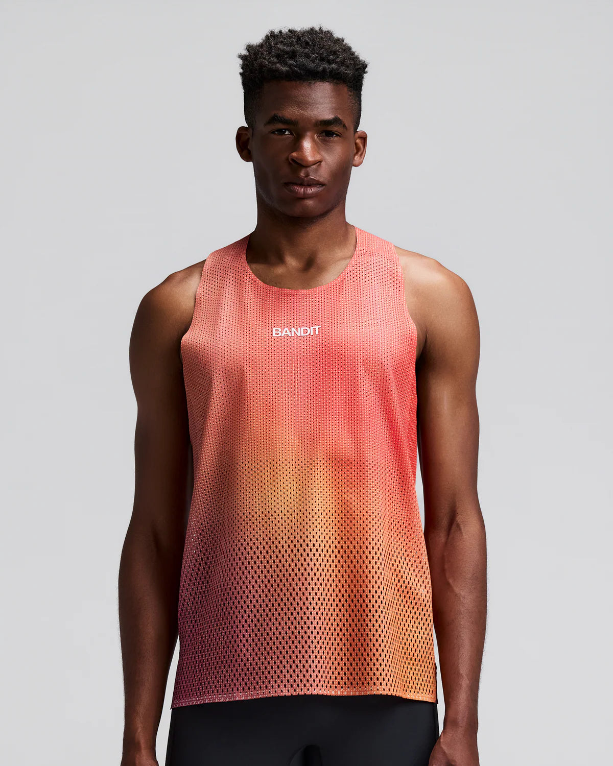 Bandit - Men’s SHREDDER™ Race Singlet with FLOPACK™ - poppy / copal - Débardeur Running hommes