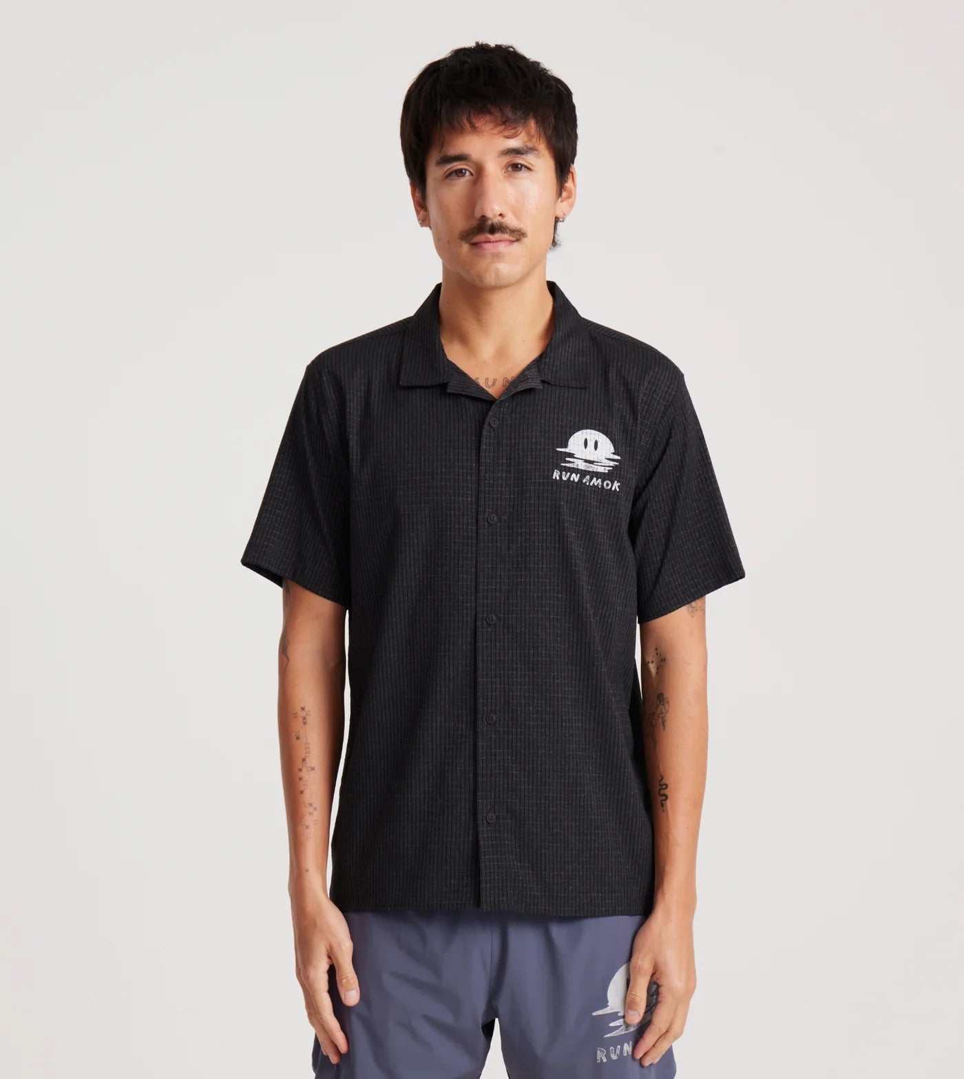 Roark Run Amok - Bless Up Trail Breathable Stretch Shirt - black - chemise running hommes