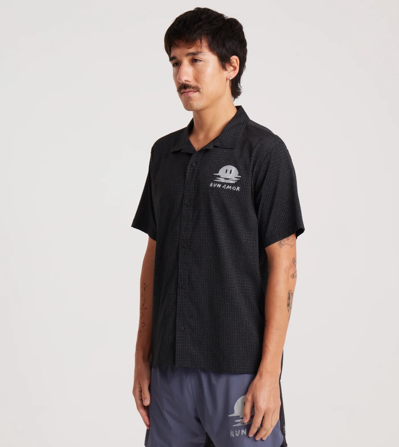 Roark Run Amok - Bless Up Trail Breathable Stretch Shirt - black - chemise running hommes